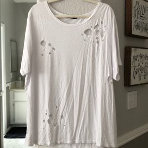 BooHoo Distressed Tee